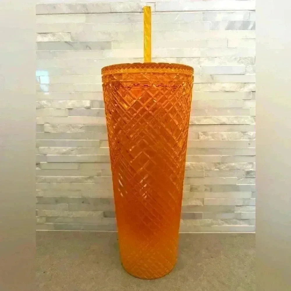 Starbucks NWT 2022 Mango Ombré‎ Jeweled Venti Cold Cup